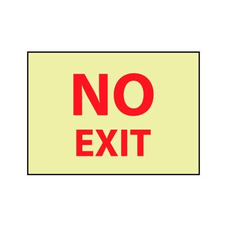 National Marker Co Glow Sign Vinyl - No Exit GL199P